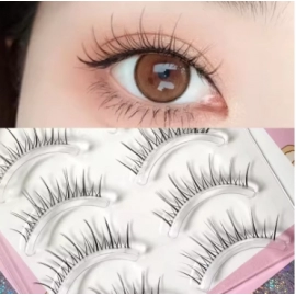 5 Pairs Manga Eye A Shaped False Eyelashes Wet Lashes Thick Manhua Spiked Eyelashes Naturally Soft Douyin Makeups Lash Extension