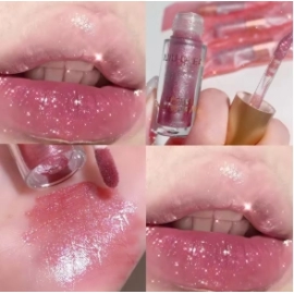 Sweet sparkling lip glaze mirror lip shine light lip gloss transparent lip gloss water gloss pure desire