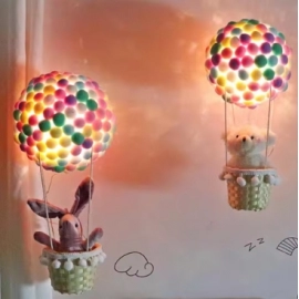 Handmade diy hot air balloon night light pendant material bag pendant for girlfriends graduation day gift