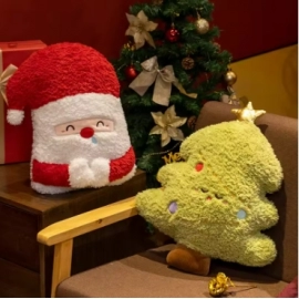 New and Cute Christmas Santa Claus Ornaments Christmas Tree Pillows Bay Window Decorations Dolls Cushions Sofa Pillows